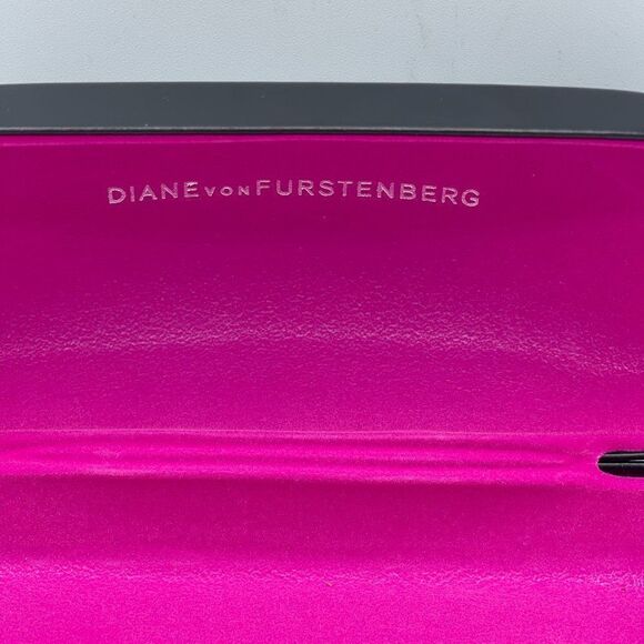 Diane Von Furstenberg Sunglasses Black Pink Glasses Case - Picture 2 of 7